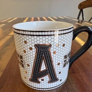 Anthropologie Bistro Mug Letter A